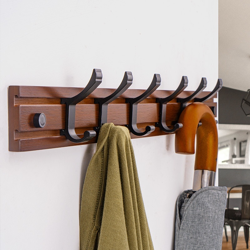 One Piece Drop Shipping】 Nanzhu Coat Rack Hook, Simple Clothes Hanger, Bedroom Bag Rack, Bamboo Clothes Hanger