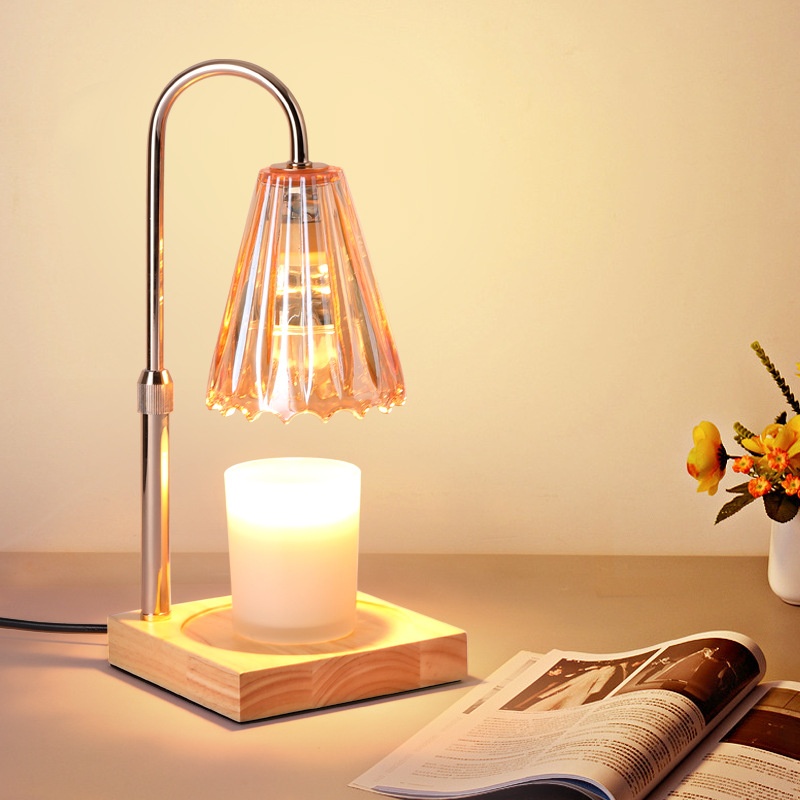 Aromatherapy Lamp,Wax Melting Lamp With Timer,Warm Nordic Candle Lamp With Adjustable Height And Fragrance Net,Popular Vintage Decorative Bedside Lamp For Bedroom