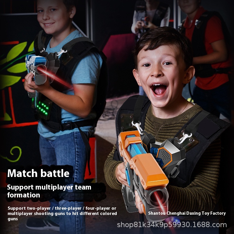 Support Four-gun Four-target Infrared Induction War Gun Parent-child Interaction Laser Real-life Cs Laser Toy Gun