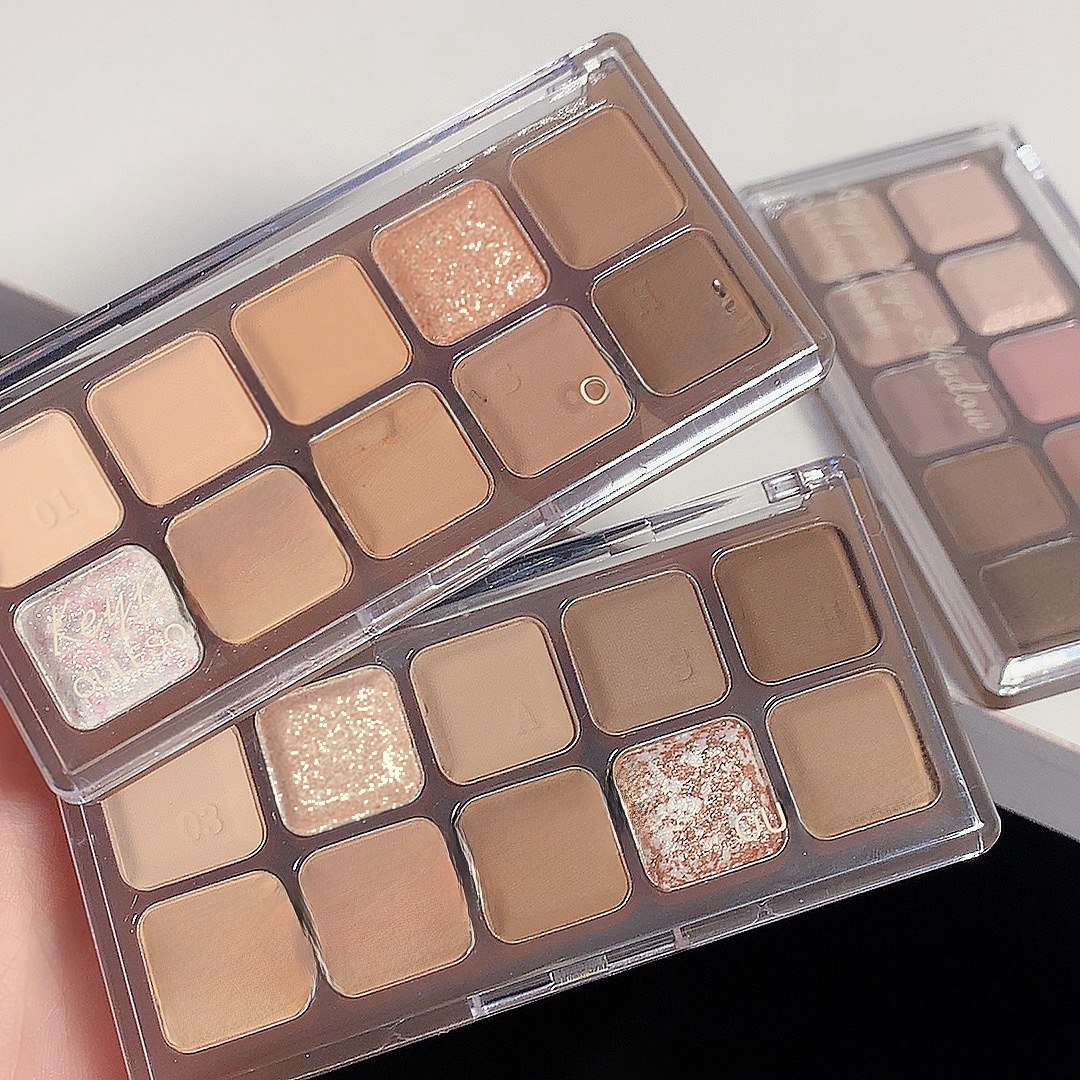 OULESONG Keypad Ten Color Eye Shadow Plate Super Fire Autumn And Winter Korean Low Saturated Orange Brown Milk Tea Color Eye Shadow