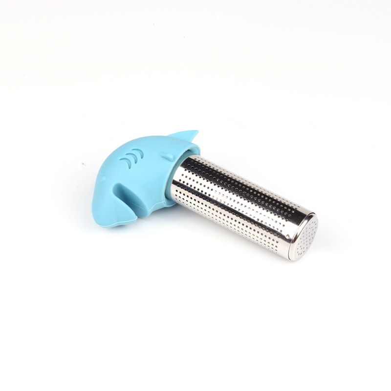 Stock Silicone Tea Bag Stainless Steel304 Tea Brewer Creative Shark Shape Tea Filter