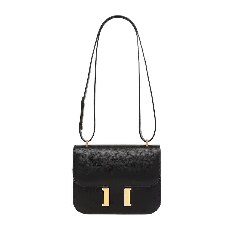 Kangkang Bag Stewardess Bag Fashion Casual High Palm Print Cowhide Shoulder Crossbody Portable Small Square Bag