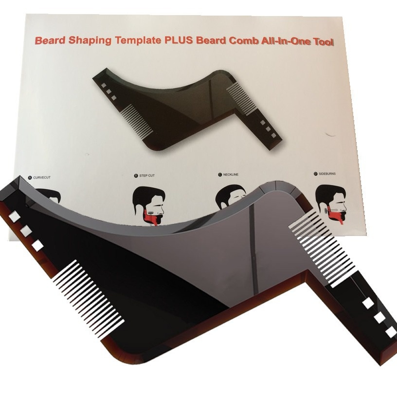 E-commerce Beard Styling Template Comb No.4 Lightning Beard Styling Board Christmas Gift