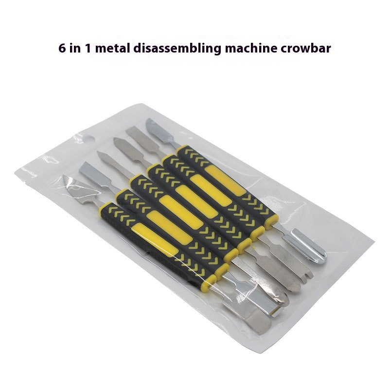 6-piece Set Of Injection Molded Metal Stainless Steel Pry Bar Shell Opening Tool Mobile Phone Disassembly Pry Bar Telecommunications Repair