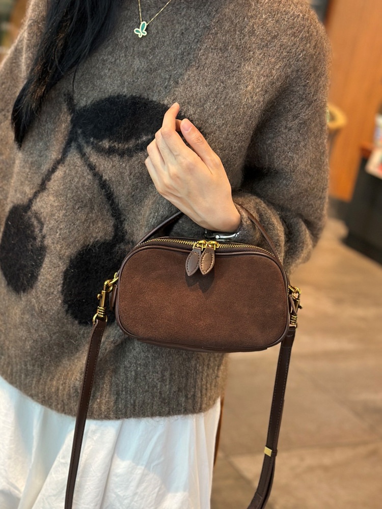 Small Bag Women's Handbag Autumn And Winter Crossbody Bag Hand Carrying Fashionable Cowhide All-match Genuine Leather Vintage Women's Bag
