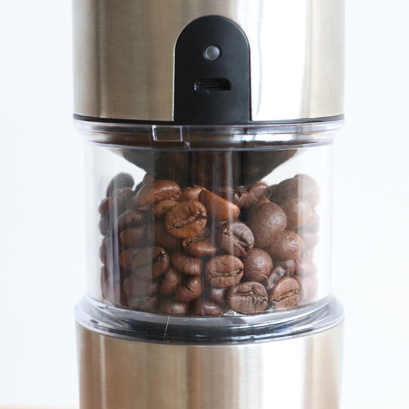 Coffee Grinder Touch Type Household Grain Grinder Portable Electric Coffee Machine Stainless Steel Coffee Grinder