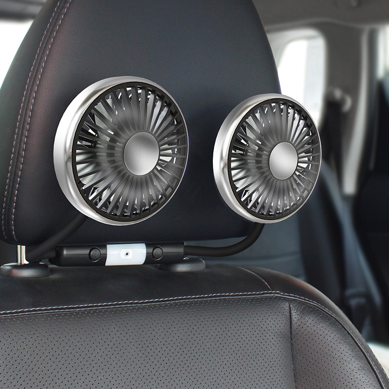 Car Fan Rear Seat Dedicated12 VCar USBInterface Charging Air Conditioning Fan With Light Electric Fan