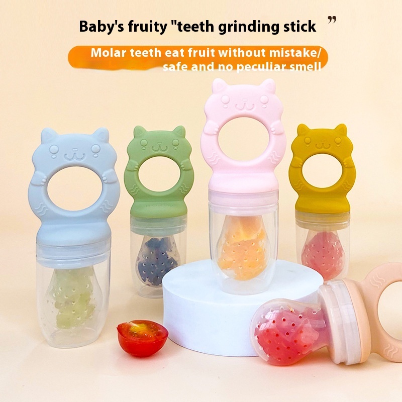 Baby Feeding Fruit And Vegetable Food Supplement For Children To Eat Juice Chewing Bag Mesh Bag Silicone Chinchilla Fruit And Vegetable Fun