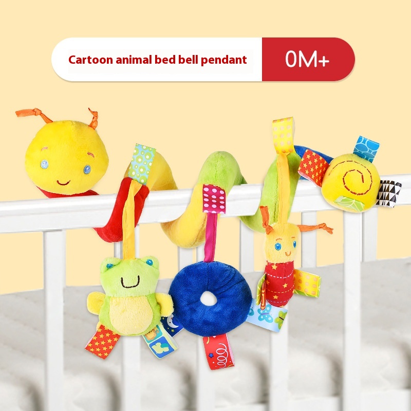 Baby Bed Wrap-around Car Hanging Caterpillar Bed Wrap-around With Bell Ringing Paper Plush Soothing Infant Toy0-1 Years Old