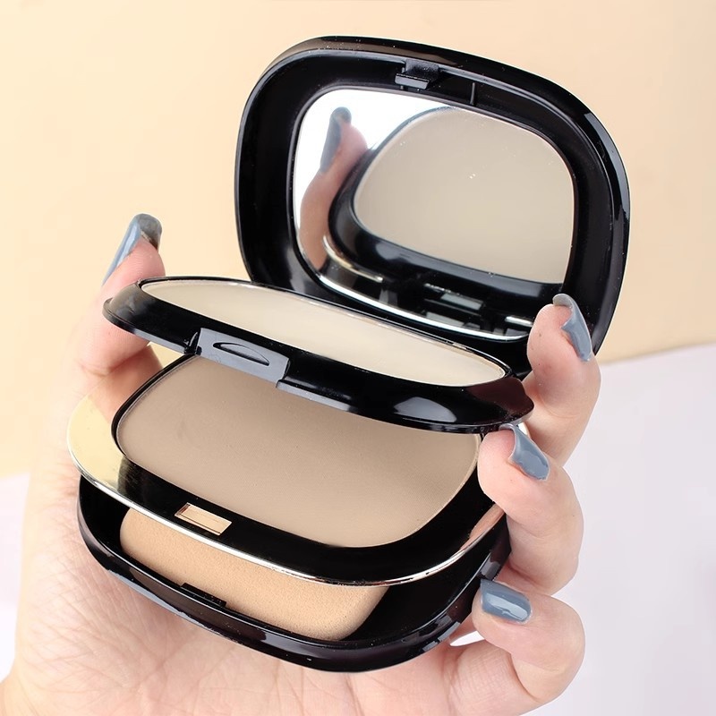 Double-layer Powder Cake,Light And Glossy,Wet And Dry,Long-lasting,Oil-control,Makeup-fixing,Concealer-repairing,Dry Powder,Loose Powder