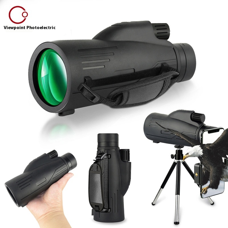 Monocular Telescope12×50/12×55 Large Objective Lens High Magnification HDWith Wrist Strap Mobile Phone Camera Telescope