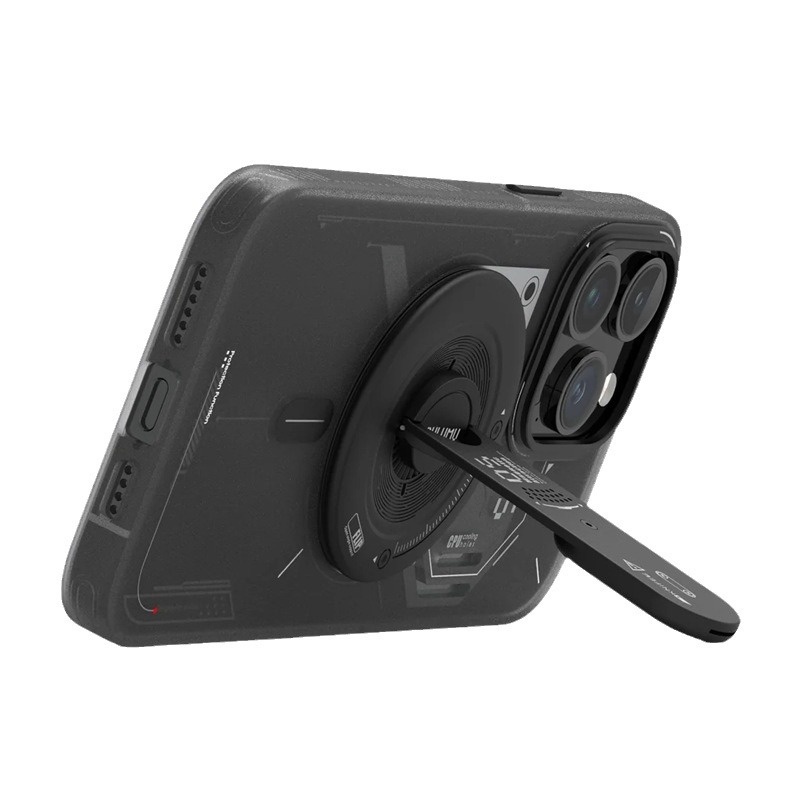 Aulumu Mobile Phone Magnetic Ring Bracket For Apple Magsafe 360 Rotating Unpacking Device Four-in-one Bracket