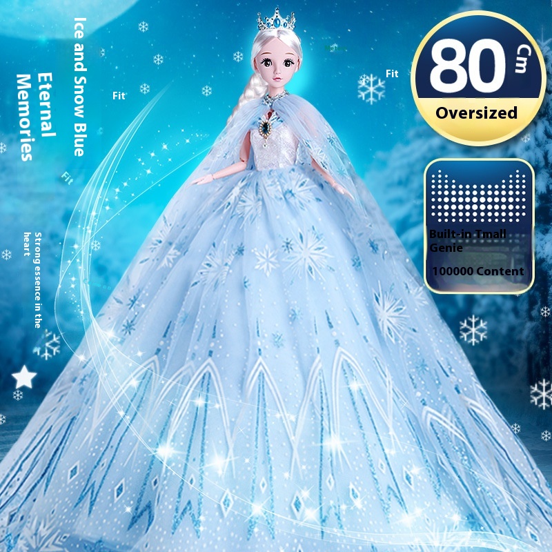 Barber Doll Simulation Ratio Extra Large80cm Elsa Princess Toys Girls Set Gift