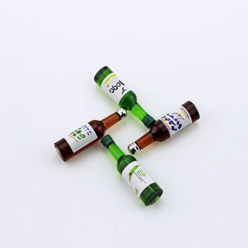 Earrings Pendant Miniature Model Decoration Food Play Scene Dollhouse Accessories Mini Korean Soju Bottle D312