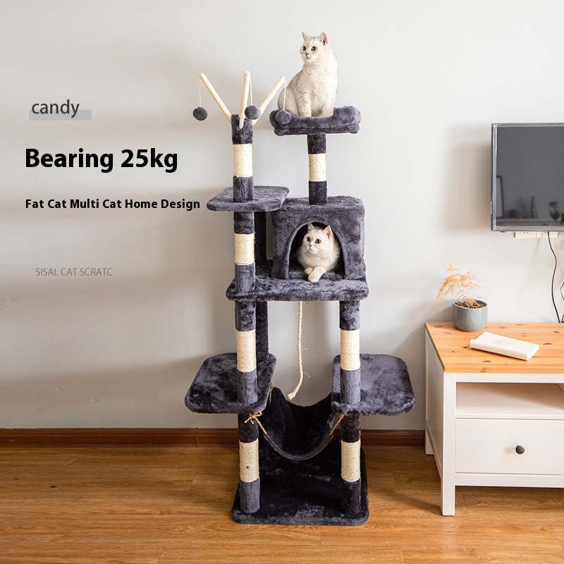 Cat Climbing Frame Cat Nest Integrated Large Cat Cat Jumping Platform Sisal Scratching Post Foreign Trade Cat Tree Customization