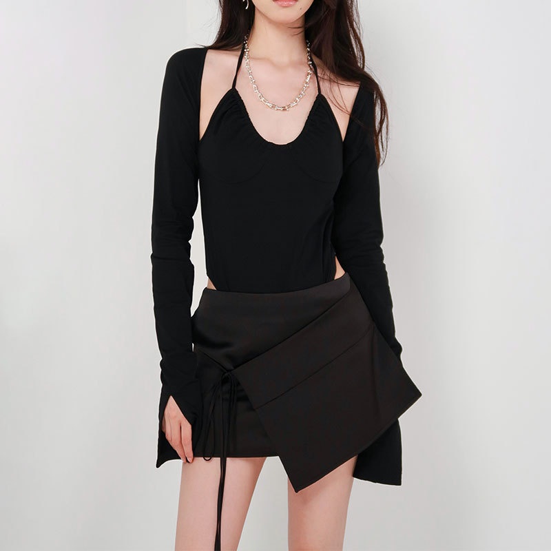 Design Hot Girl Texture Sexy Halter Neck Jumpsuit Female Summer Niche Camisole