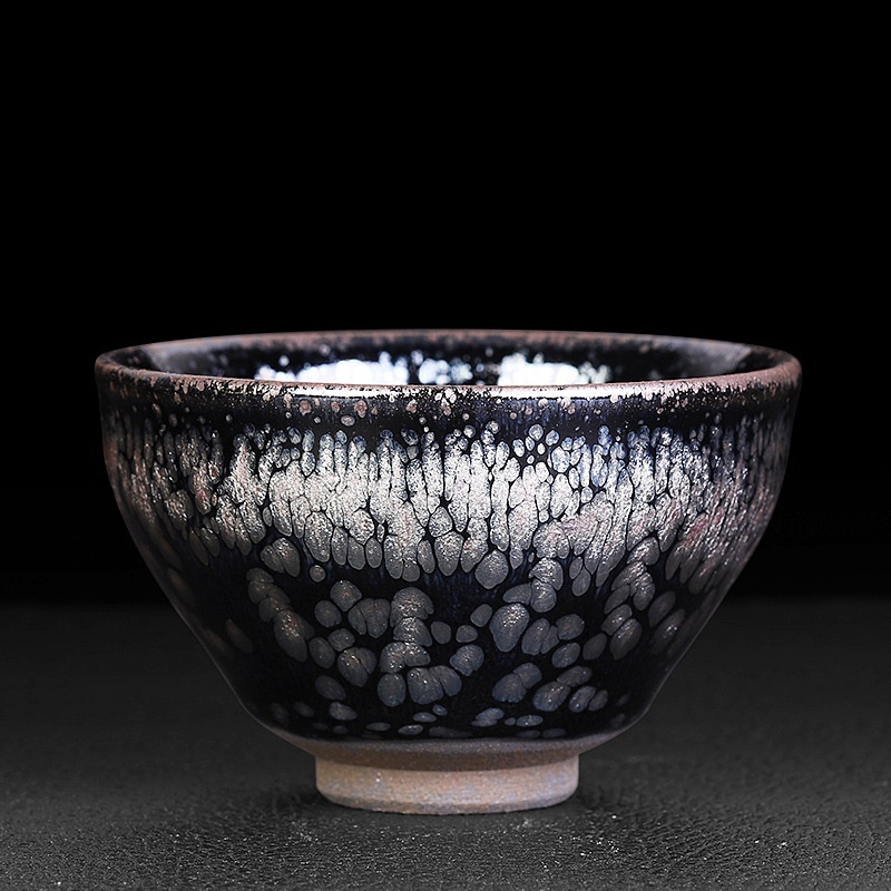 Oil Drop Cup Jianzhan Large Size Jian Kiln Pure Handmade Tea Cup Master Cup Single Cup Famous Artist Yaobian Tianmu Tea Cup