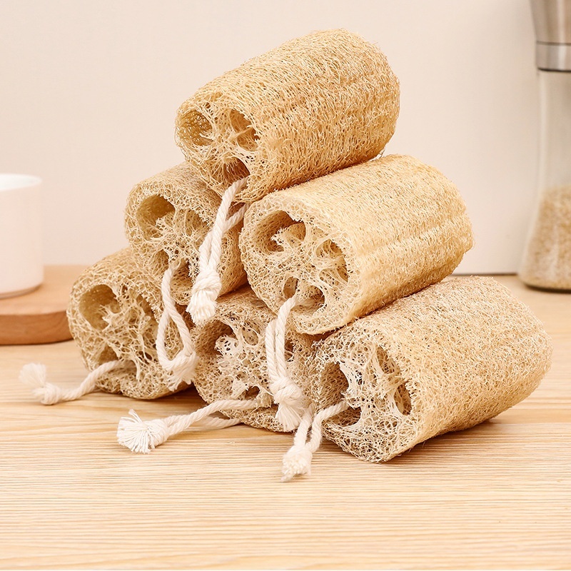 Natural Loofah Household Kitchen Pot And Bowl Cleaning Dishwashing Cloth Rag Scouring Pad