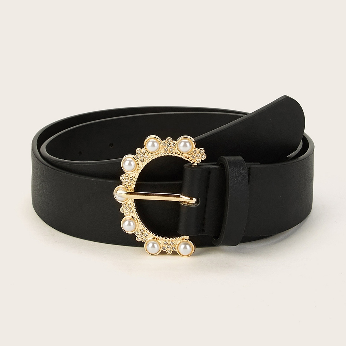 European,American,Middle Eastern And Korean Fashion Pearl Women's Belt Style All-match Belt