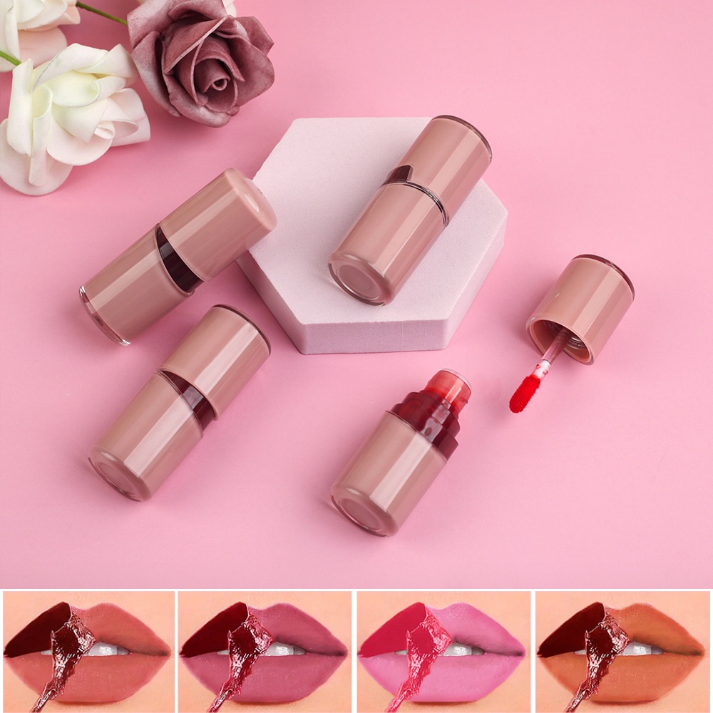 Tearing Lip Glaze 4-color Lipstick Lip Tint Matte Matte Matte Finish With Lasting Background Lip Gloss