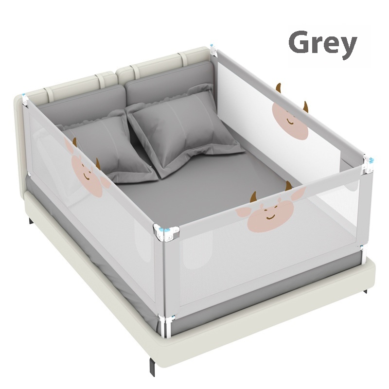 Baby Crib Guardrail Single-sided Adjustable Gear Child Fence Upper And Lower Separation Can Be Disassembled And Washed3-year-old Baby Guardrail