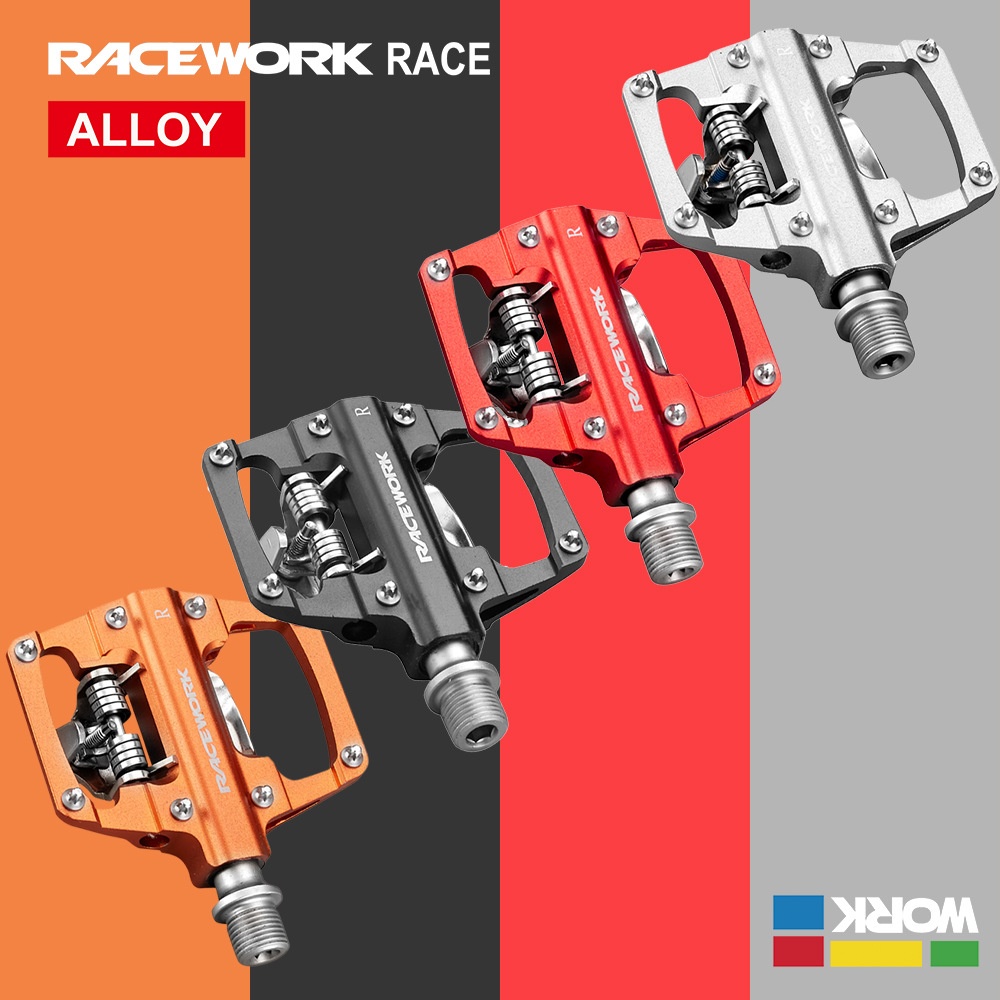 RACEWORKPH5000 Lightweight Mountain Bike Flat Pedal To Self-locking Pedal Dual-purpose Pedal Mountain Bike Lock Pedal