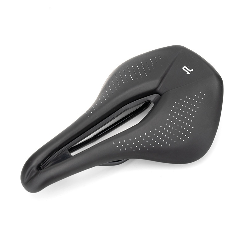 PROMENDTriathlon Riding Seat566 Road Bicycle Hollow Comfortable Seat Imitation Leather Steel Bow Saddle
