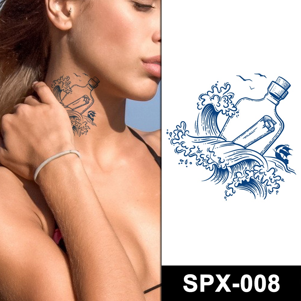 Juice Fresh Tattoo Stickers Waterproof European And American Creative Clavicle Herbal Mini Tattoo Stickers Tattoo