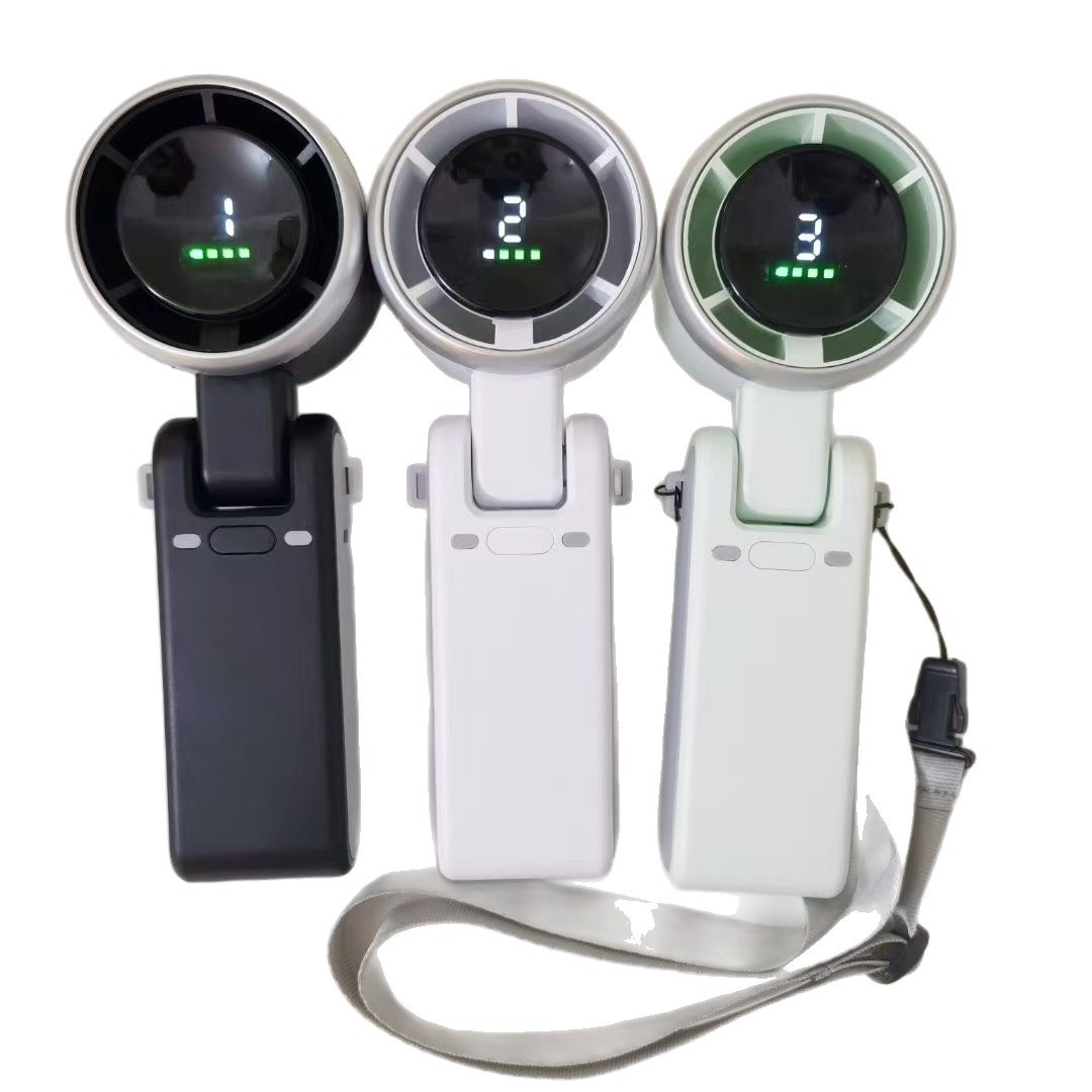 N607 High-speed Turbocharged Handheld Small Fan Handheld Portable Neck Office Fan Silent