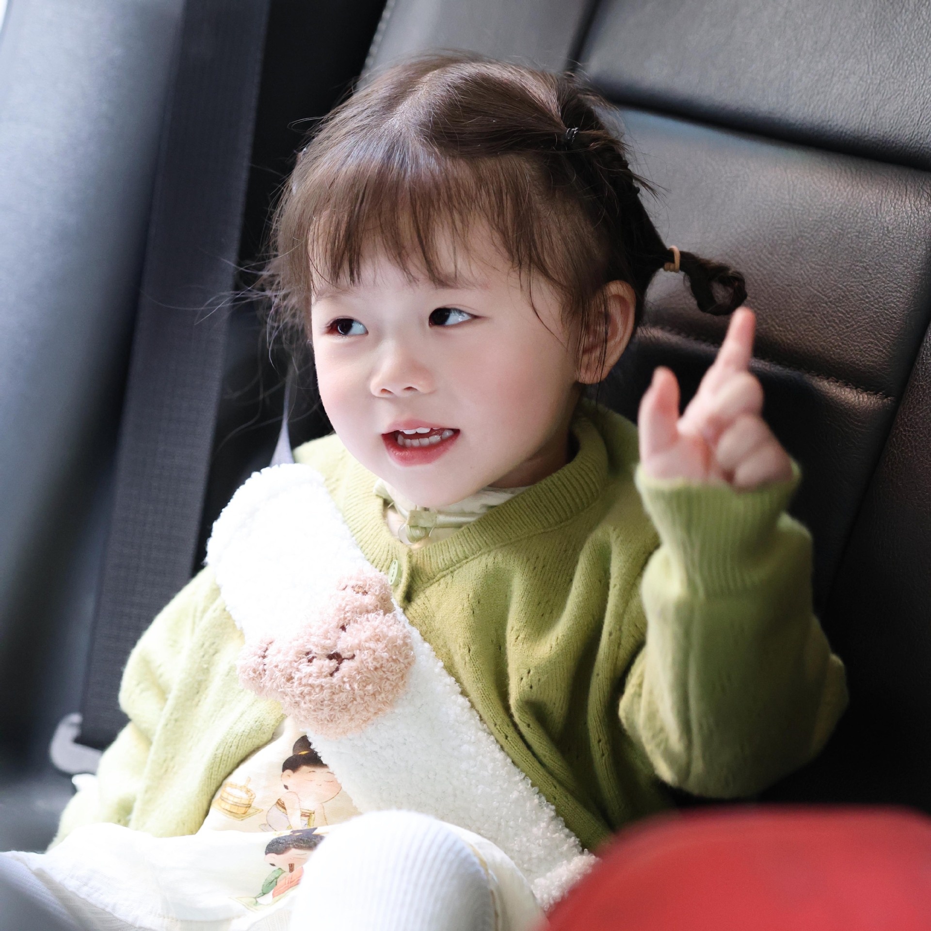 Korean Style Bear Head Embroidery Car Seat Belt Protective Cover Shoulder Pad