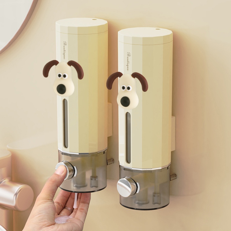 Light Luxury Push-type Soap Dispenser Wall-mounted Hotel Soap Box Bathroom Hand Washing Squeeze Foam Soap Dispenser Storage Rack