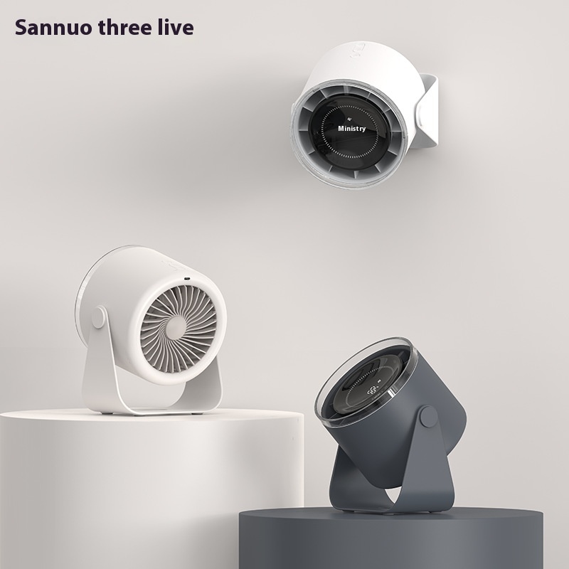 Sanhuo Desktop High-speed Circulation Fan Small USBCharging Silent Kitchen Toilet Desk Dormitory Fan
