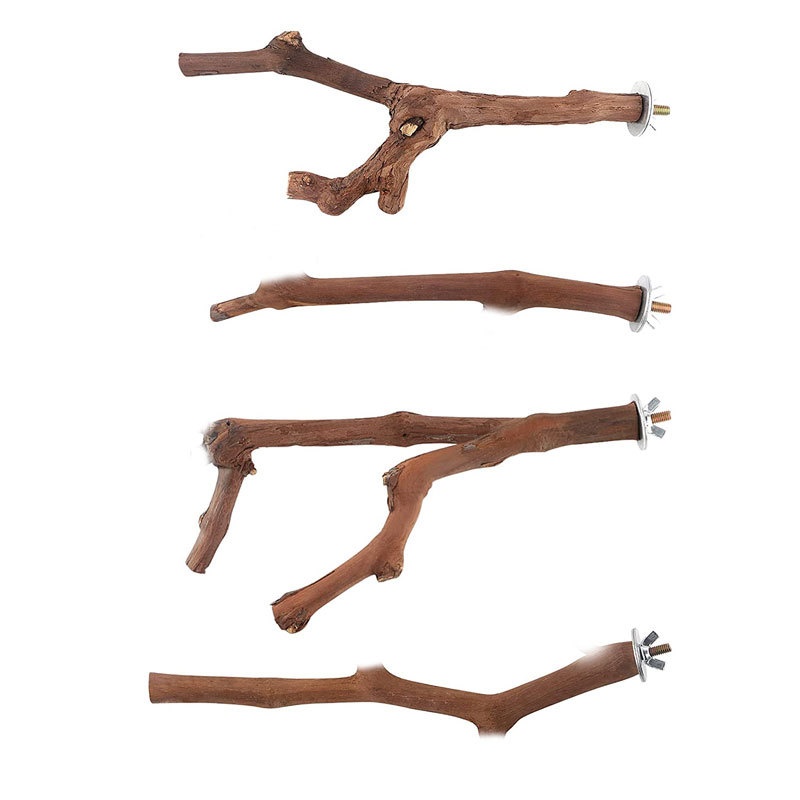 Parrot Supplies Grape Wood Stand Pole Stand Stick Bird Perch Bird Supplies Utensils Bird Toy Set