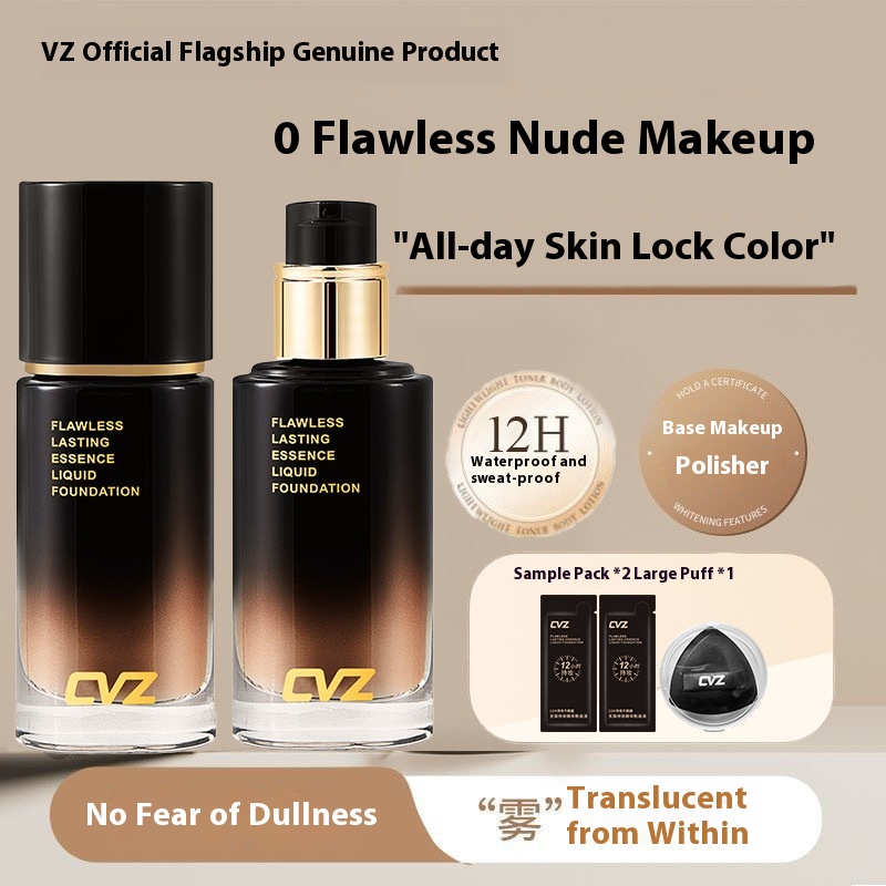 CVZ Soft Mist Makeup Foundation [Send Test Pack Powder Puff] Moisturizing For A Long Time, Not Taking Off Makeup, Not Dark And Clear