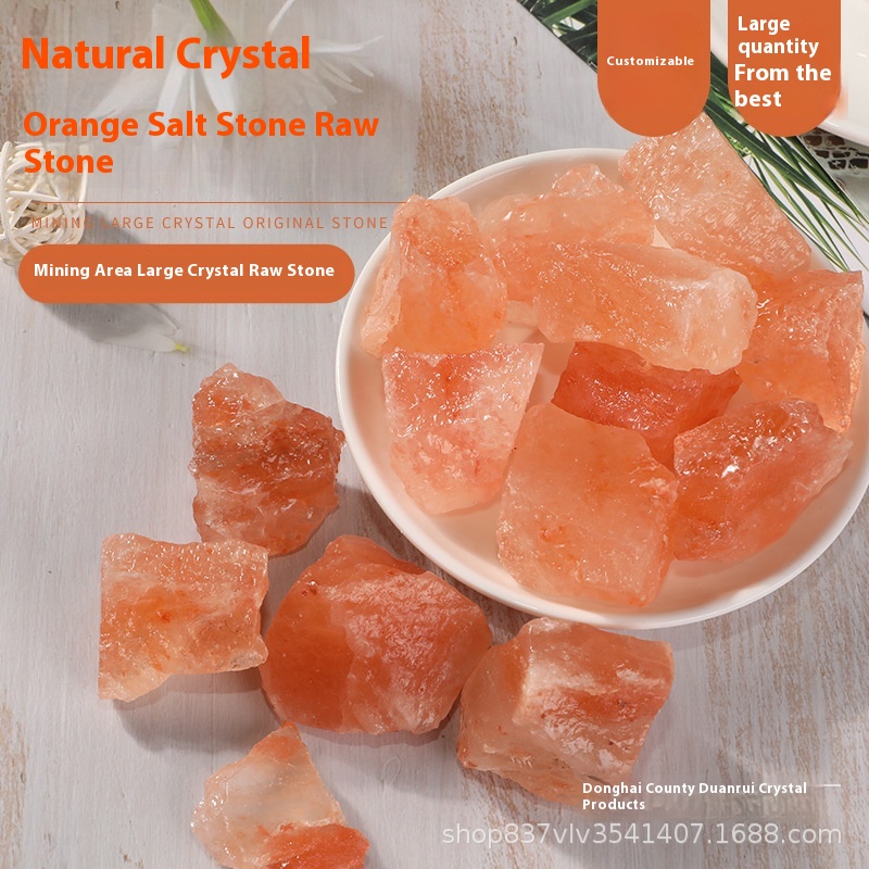 Natural Orange Salt Stone Original Stone Fragrant Stone Aromatherapy Himalayan Salt Original Stone Salt Stone Pakistan Orange Salt