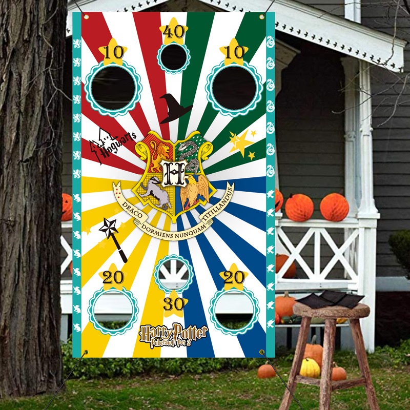 Harry Potter Sandbag Game Flag Throwing Game Birthday Party Decoration Flag