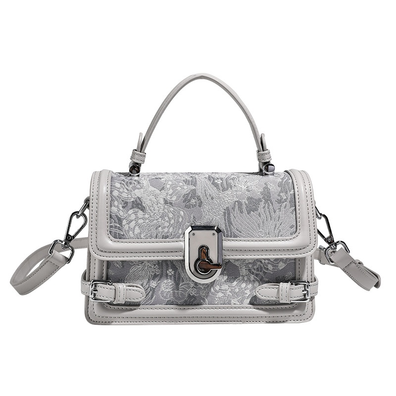 Chinese Embroidered High-end Texture Portable Crossbody Bag All-match Casual Buckle Small Square Bag Girl's Gift