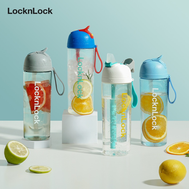 Lock&Lock Plastic Water Cup Sports Water Bottle Summer Portable Cup Fitness Men's Accompanying Cup Student