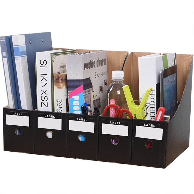 Waterproof Dormitory Student Storage File Rack Paper Folder Frame Corrugated Desktop Storage Box File Column Bookend