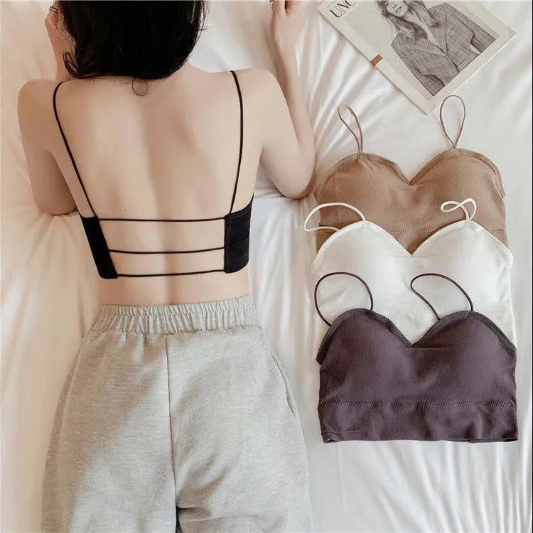 Hollow Camisole Small Vest Beautiful Back Underwear For Women To Wear As Outerwear Chest Wrap Backless Tube Top With Thin Strap Bottoming Bra