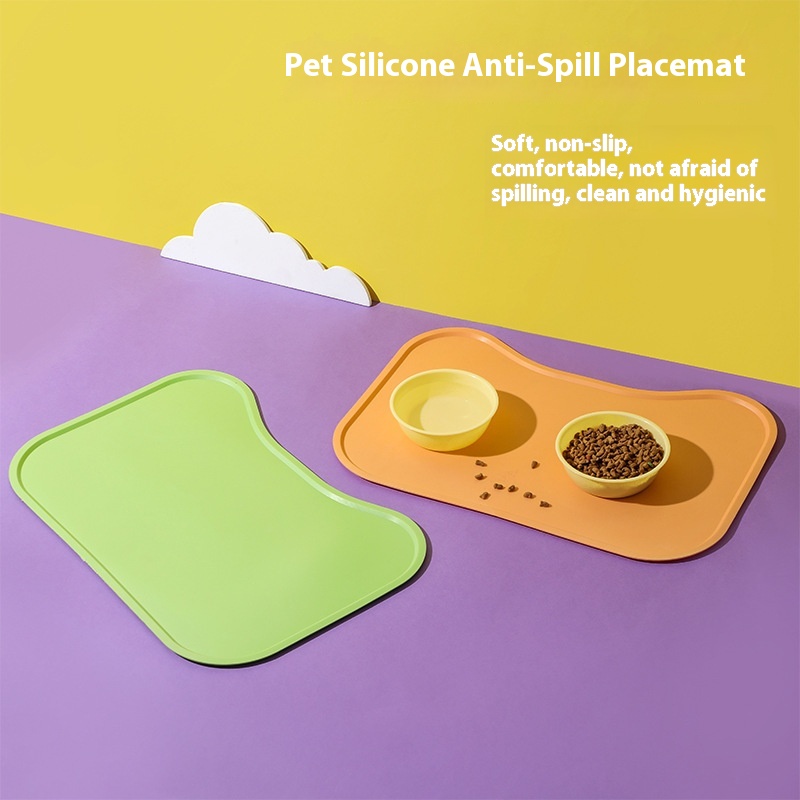 Silicone Pet Placemat Dog Eating Anti-spill Dog Mat Cat Mat Anti-spill Waterproof Easy To Clean Pet Placemat