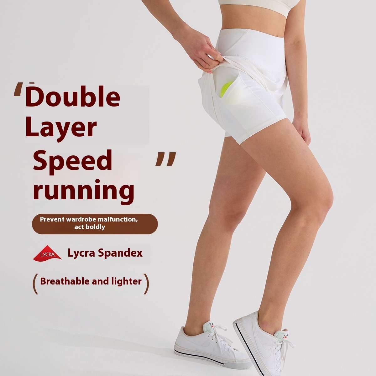 Anti-light Sports Shorts Women's Summer Cool Fake Two-piece Quick-drying Shorts Outdoor Sunscreen Breathable Yoga Shorts