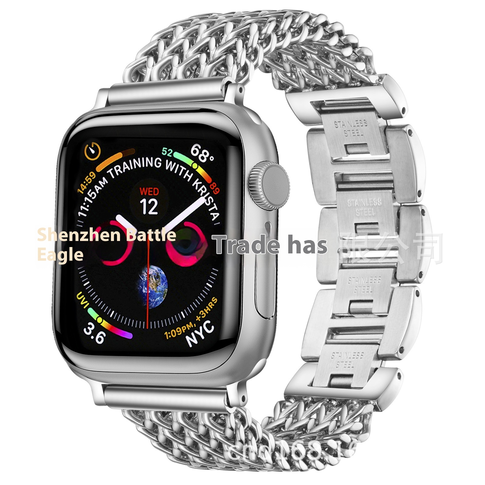 Suitable For Iwatch7 Metal Smart Watch Steel Strap Apple Apple Watch6 Stainless Steel Chain Wristband