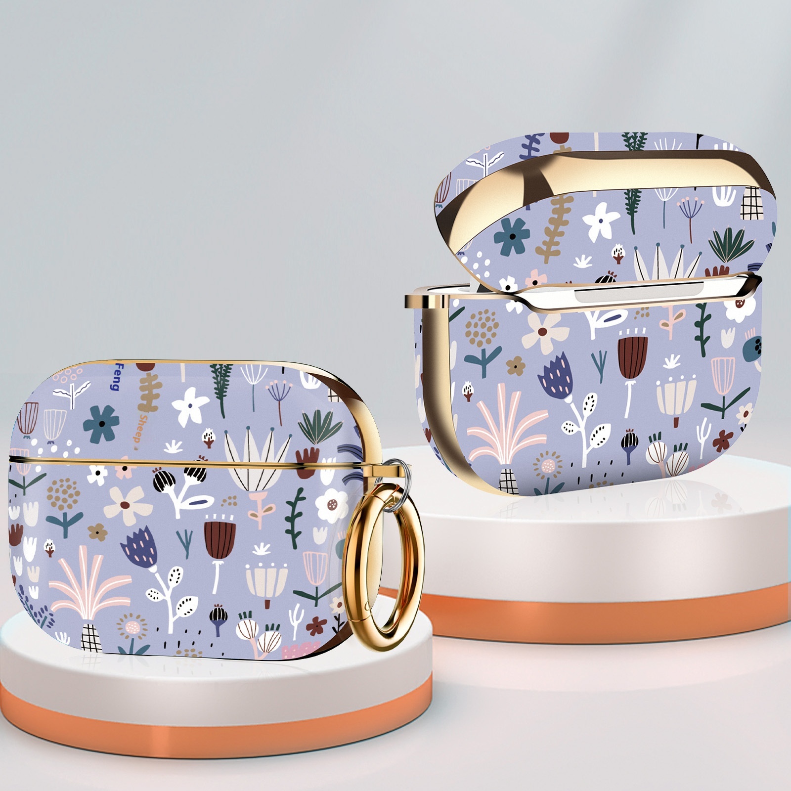 Suitable For Airpods Series Protective Cases, Supports Private Customization, Apple3rd Generation Bluetooth Headphone Case Pro2 Electroplated Gold