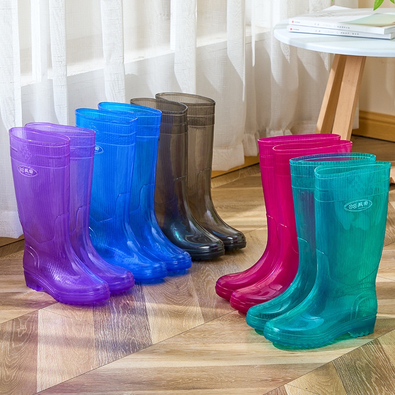 High-top Unlined Rain Boots For Women Quick-drying Water Boots Non-slip Mesh-free Water Boots Adult Outdoor Rain Boots For Women Export