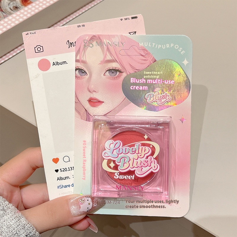 Multi-use Cream Blush Mud Eye Shadow Lipstick Nose Tip Cheek Revision One-piece Plate Brightens And Colors Natural Pure Desire Students