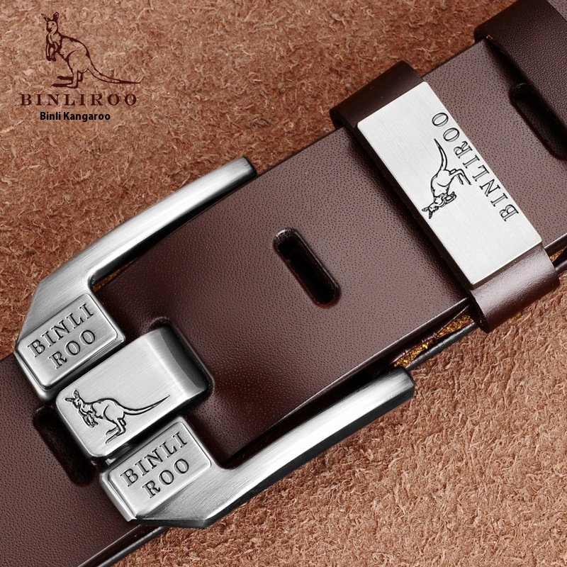 Men's Versatile Cowhide Universal Belt Bare Single Loop Men's Belt9001