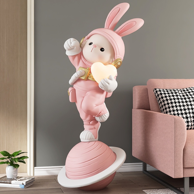Year Of The Rabbit Housewarming Gift Large Space Rabbit Living Room Floor Decoration TVCabinet Sofa Side Home Decorations