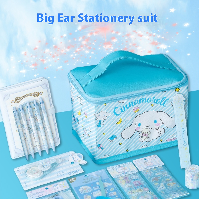 Sanrio Genuine Kuromi Big Ear Dog Gift Stationery Set Gift Box Push Pen Correction Belt Birthday Gift