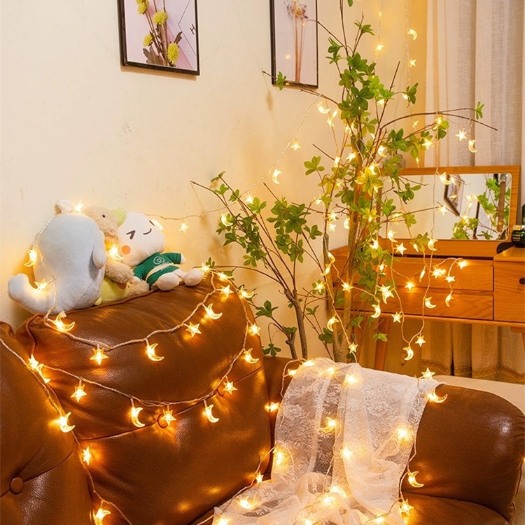 Star And Moon Combination Light String Lights Atmosphere Night Light